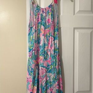 Colorful Tropical Print Dress